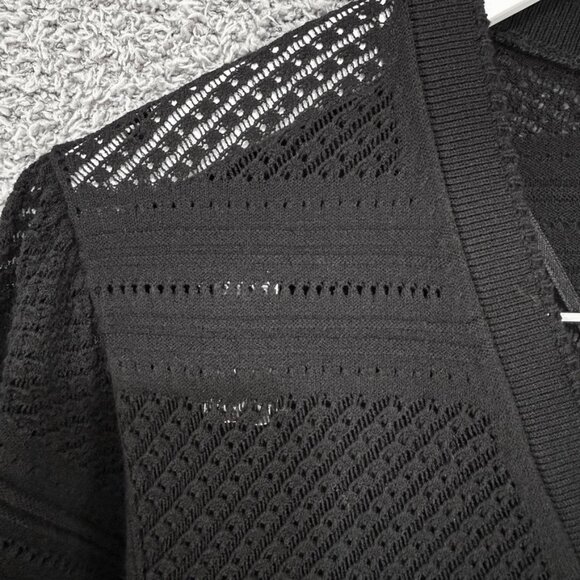 Banana Republic Short Sleeve Pointelle Lace Knit Cardigan / Top - Picture 4 of 7